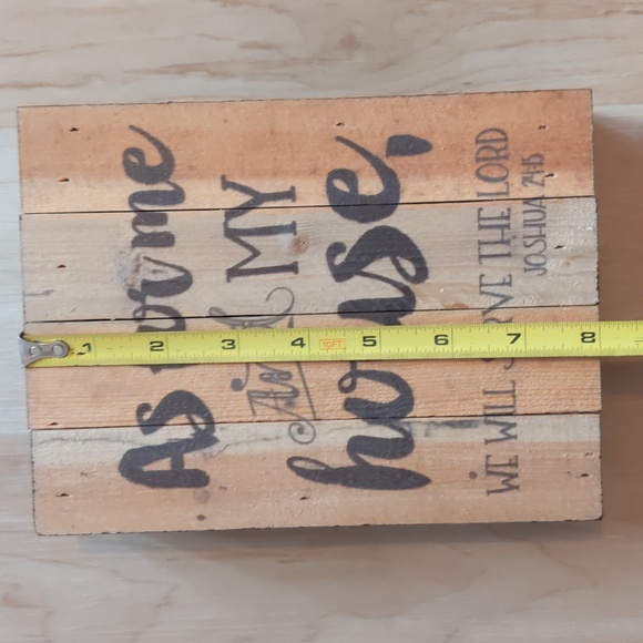 "As for me and my house" wooden plaque/ sign/ wall hanging, scripture verse - Picture 6 of 8